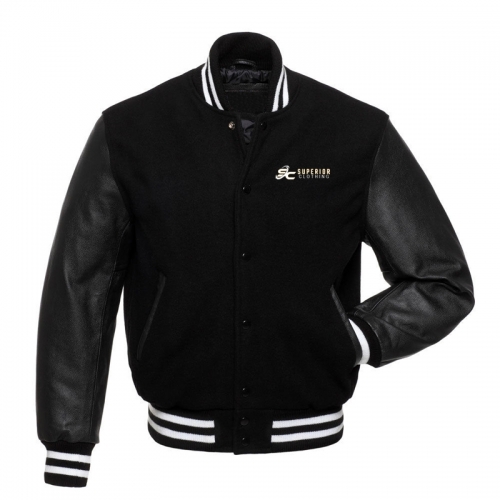 Jacket with Leather sleeve